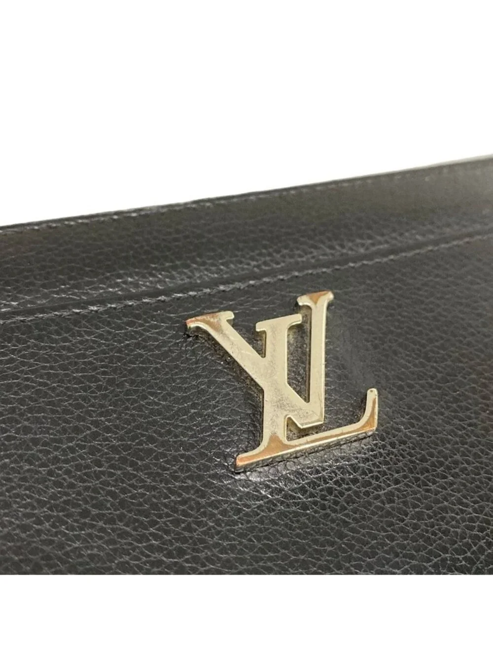 Louis Vuitton Wallet Lockme Zippy Noir Leather Cowhide